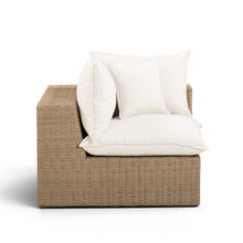 Cali Performance Fabric & Wicker Outdoor Corner Chair