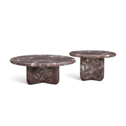 Juju 2-Piece Faux Marble Indoor/Outdoor Nesting Coffee Table Set