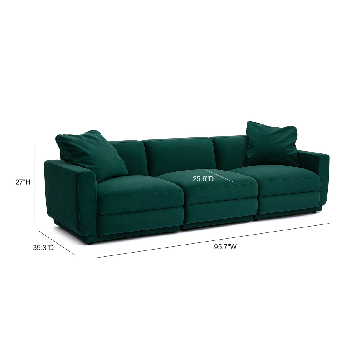 Perry Modular Sofa (96"-124")