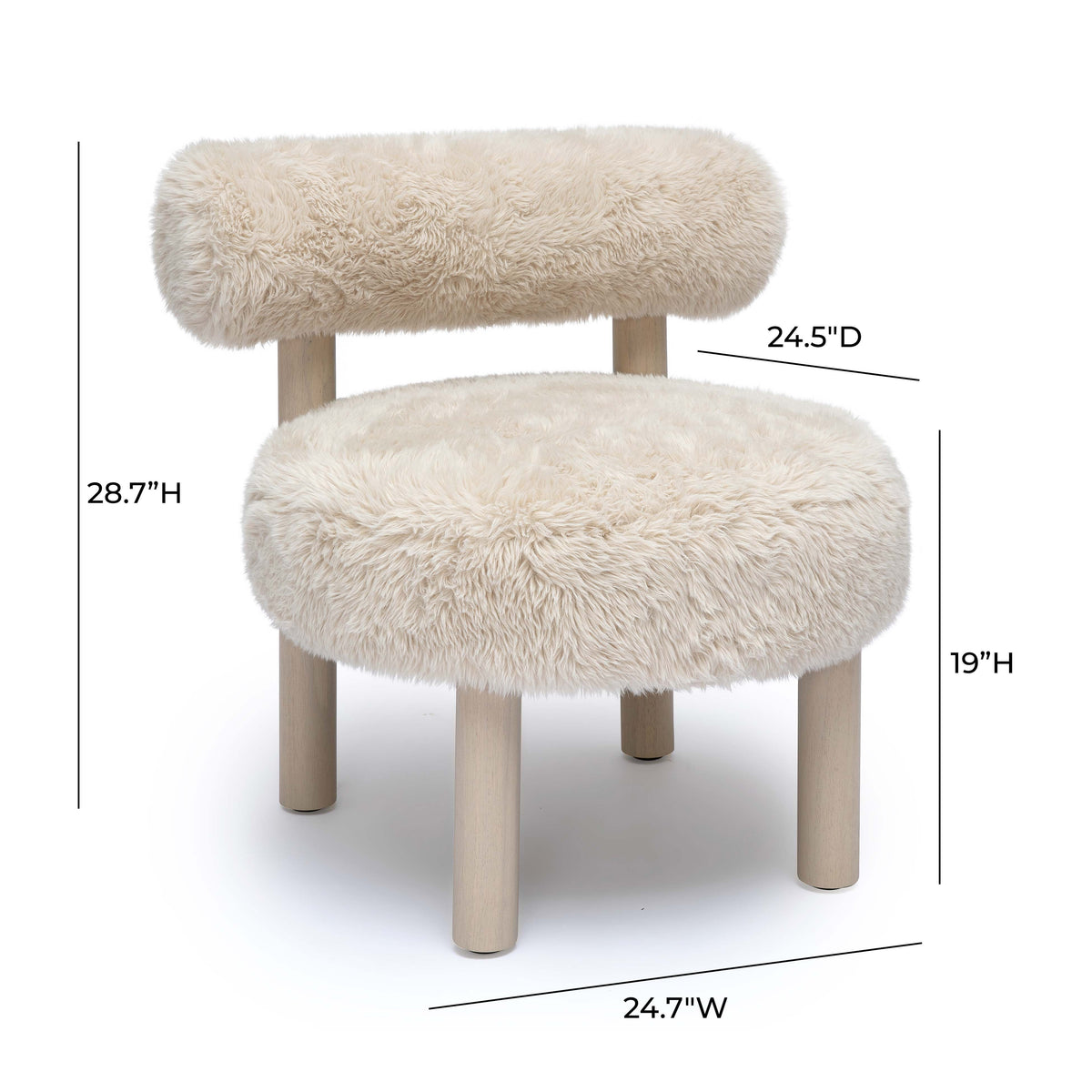 Carmel Contract-Grade Vegan Shearling Accent Chair