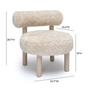 Carmel Contract-Grade Vegan Shearling Accent Chair