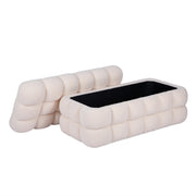 Anita 39" Faux Shearling Storage Bench With Reversible Tray Top