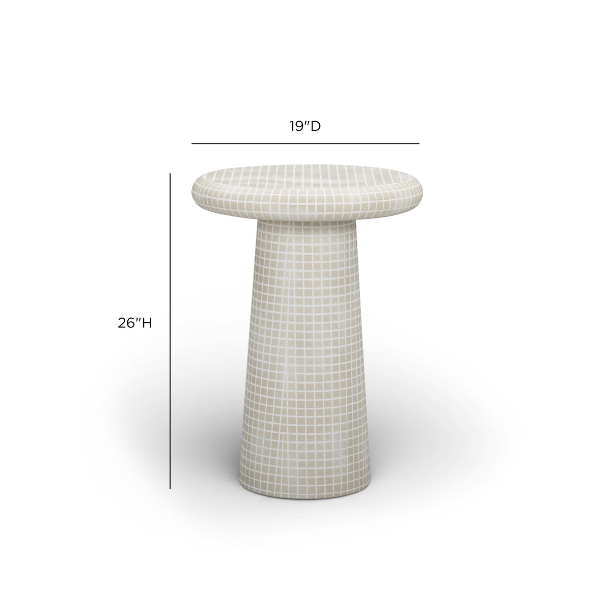 Monica Tiled Pattern Indoor/Outdoor Side Table