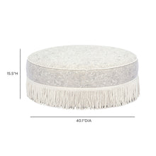 Tassy Tasseled Round Ottoman