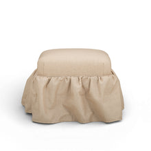Gertrude Performance Linen Skirted Ottoman