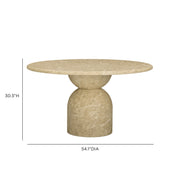 Cynthia 54" Concrete Indoor/Outdoor Dining Table