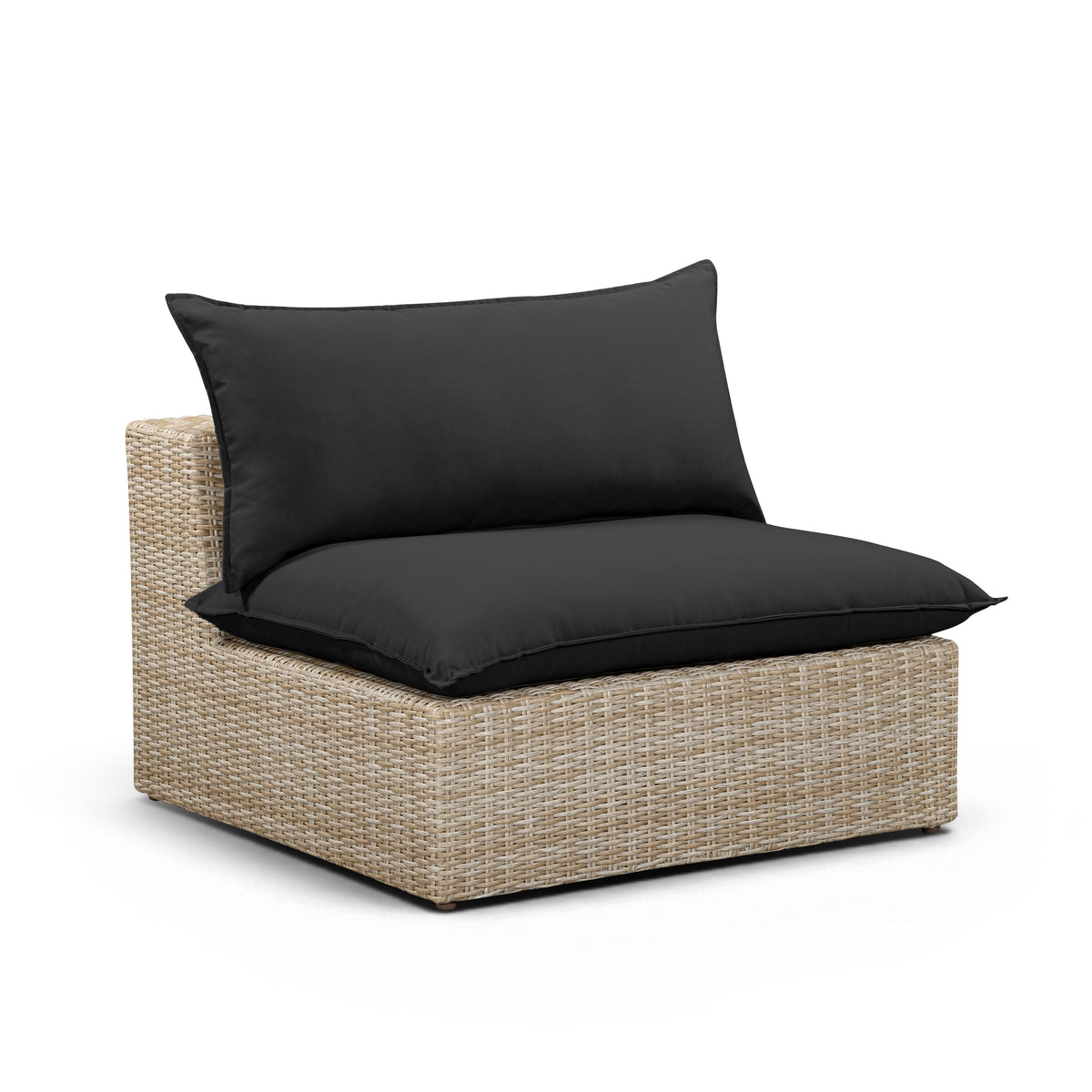 Cali Performance Fabric & Wicker Outdoor Armless Chair