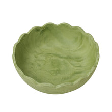 Holly Scalloped Resin Salad Bowl