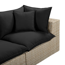 Cali 120" Performance Fabric & Wicker Outdoor Sofa