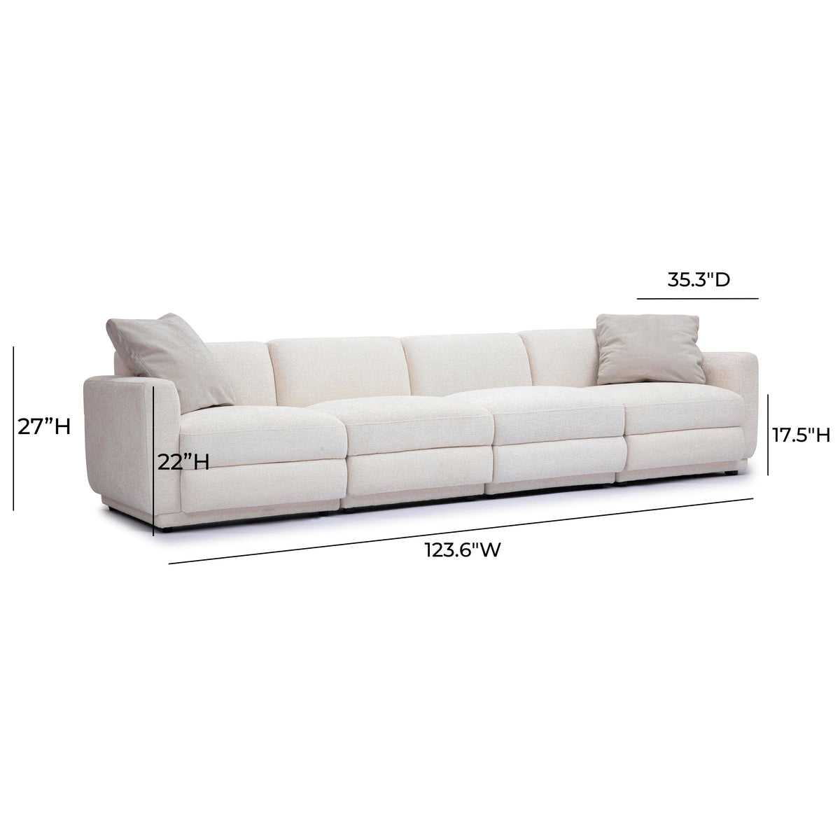 Perry Modular Sofa (96"-124")
