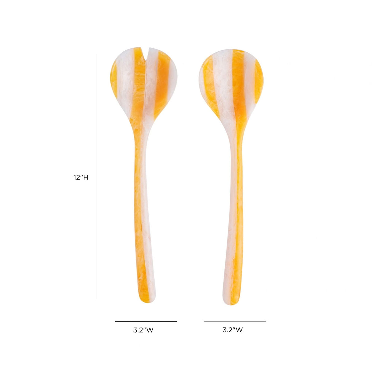 Lolly Striped Resin Salad Serving Spoons
