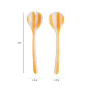 Lolly Striped Resin Salad Serving Spoons