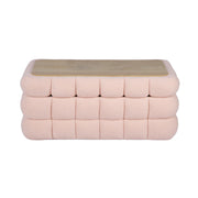 Anita 39" Faux Shearling Storage Bench With Reversible Tray Top