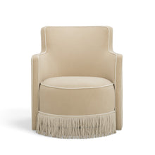 Passe Tasseled Velvet Swivel Accent Chair