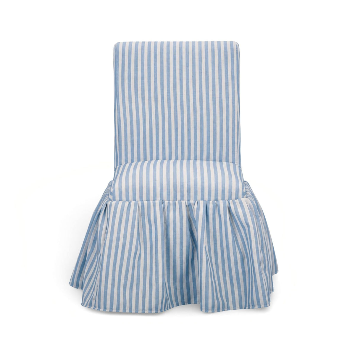 Gertrude Striped Performance Linen Skirted Dining Chair