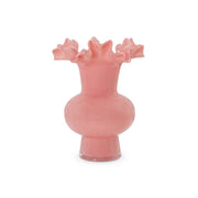 Spackle Ruffled Pink Glass Vase (12"-18")
