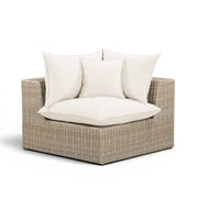 Cali Performance Fabric & Wicker Outdoor Corner Chair