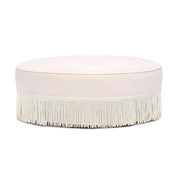 Tassy Tasseled Round Ottoman