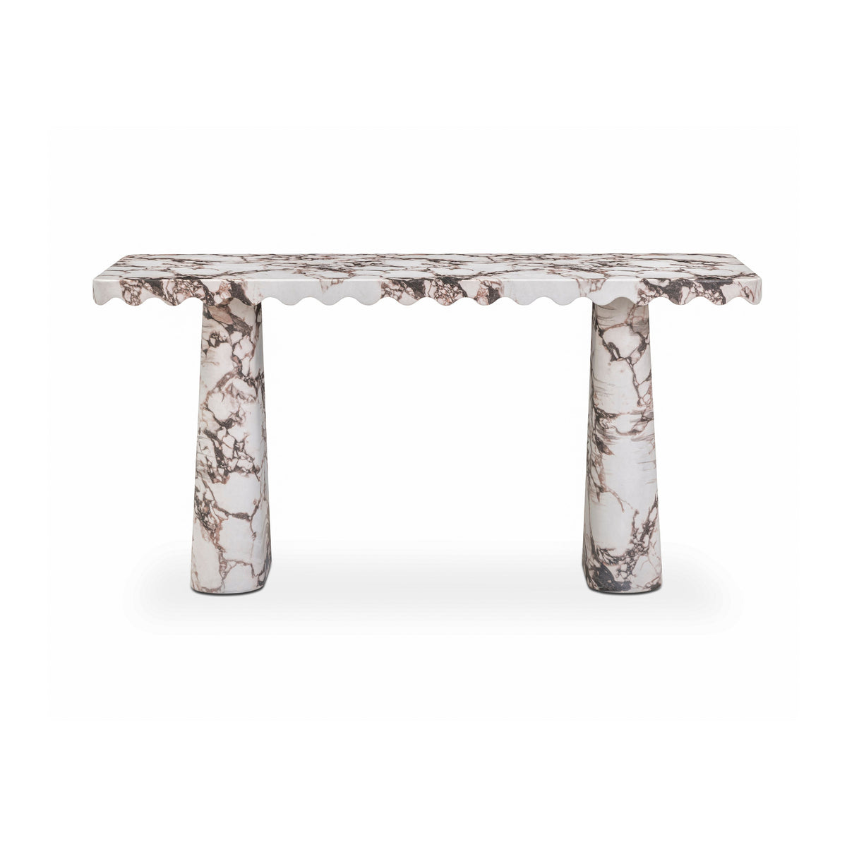 Janice 61" Faux Breccia Marble Console Desk