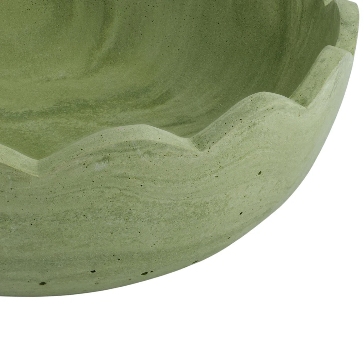 Holly Scalloped Resin Salad Bowl