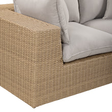 Cali 120" Performance Fabric & Wicker Outdoor Sofa