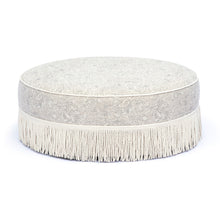 Tassy Tasseled Round Ottoman