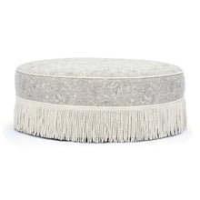 Tassy Tasseled Round Ottoman