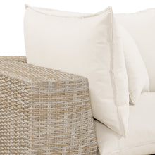 Cali 120" Performance Fabric & Wicker Outdoor Sofa