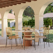 Cynthia 54" Concrete Indoor/Outdoor Dining Table