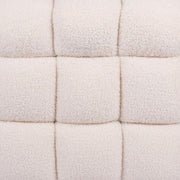 Anita 39" Faux Shearling Storage Bench With Reversible Tray Top