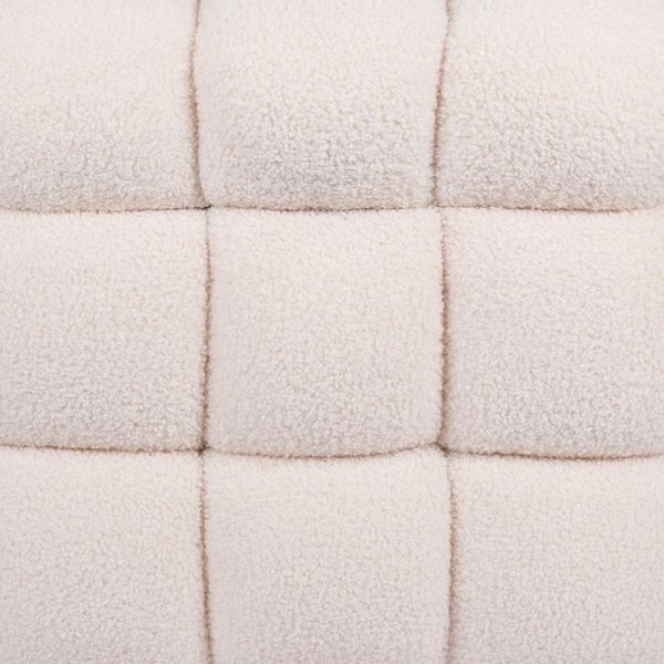 Anita 39" Faux Shearling Storage Bench With Reversible Tray Top