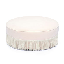 Tassy Tasseled Round Ottoman