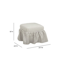 Gertrude Performance Linen Skirted Ottoman