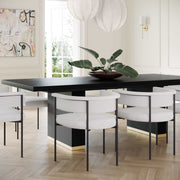Chelsea Oak Wood Rectangular Dining Table (79"-96")