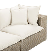 Cali 120" Performance Fabric & Wicker Outdoor Sofa