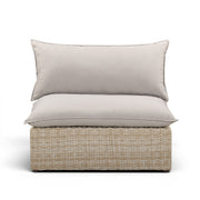 Cali Performance Fabric & Wicker Outdoor Armless Chair