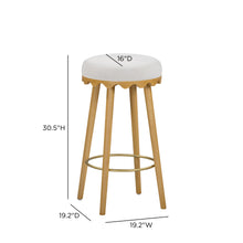 Oodle Performance Vegan Mohair Bar and Counter Stool
