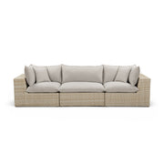 Cali 120" Performance Fabric & Wicker Outdoor Sofa