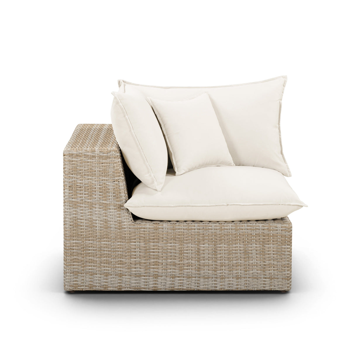 Cali Performance Fabric & Wicker Outdoor Corner Chair