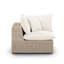 Cali Performance Fabric & Wicker Outdoor Corner Chair
