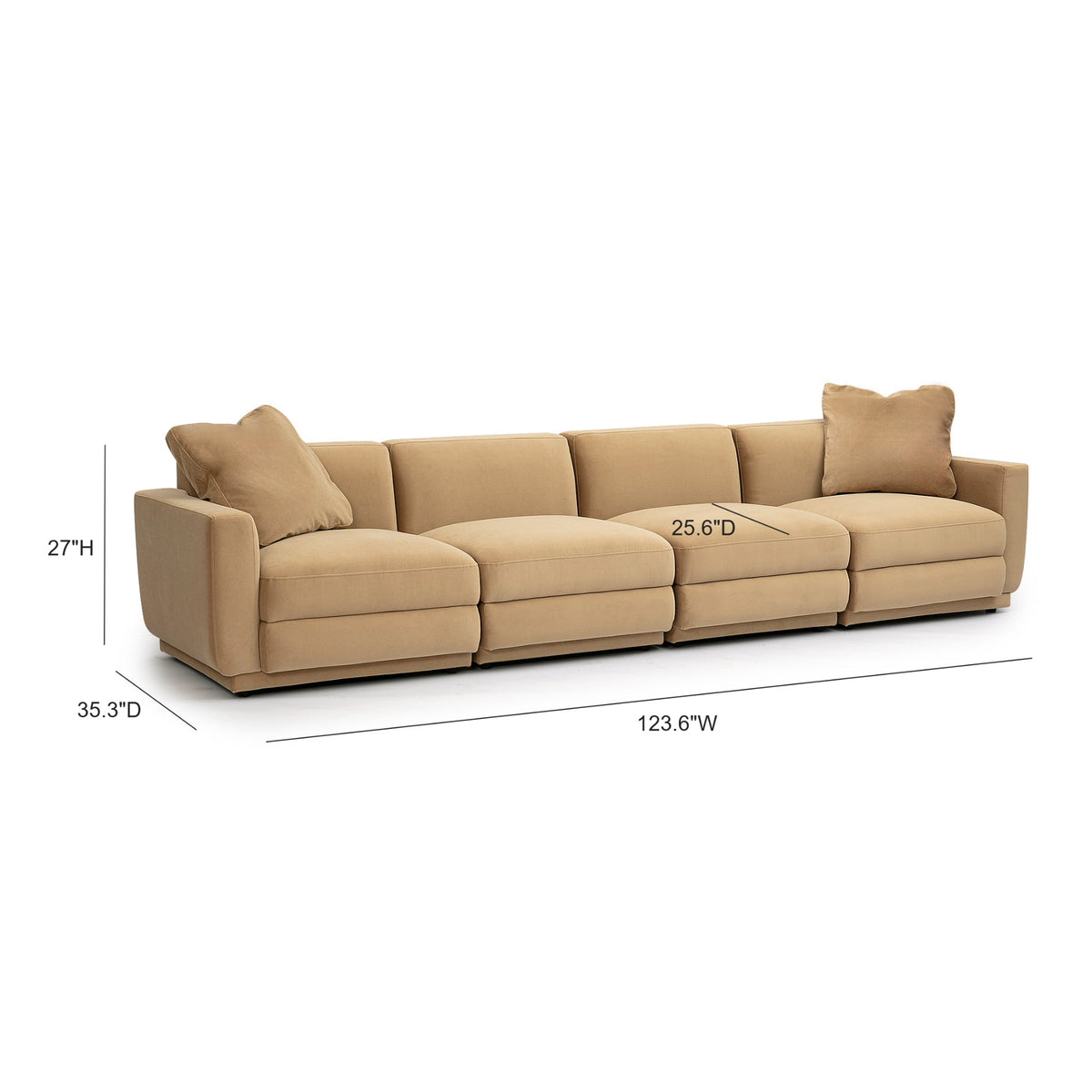 Perry Modular Sofa (96"-124")