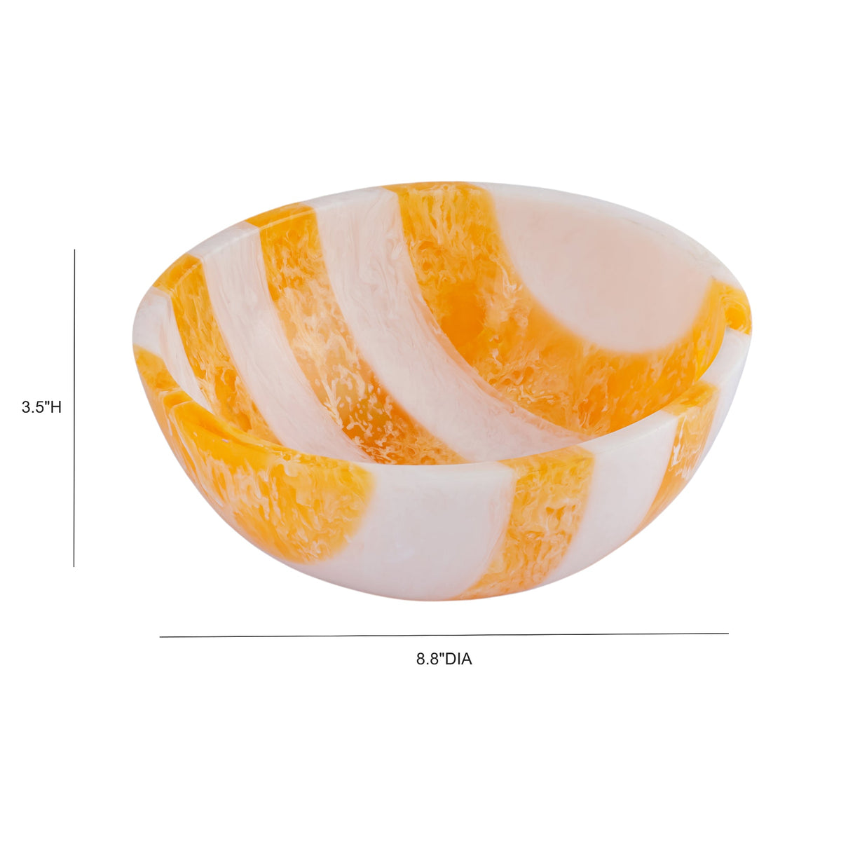 Lolly Striped Resin Salad Bowl