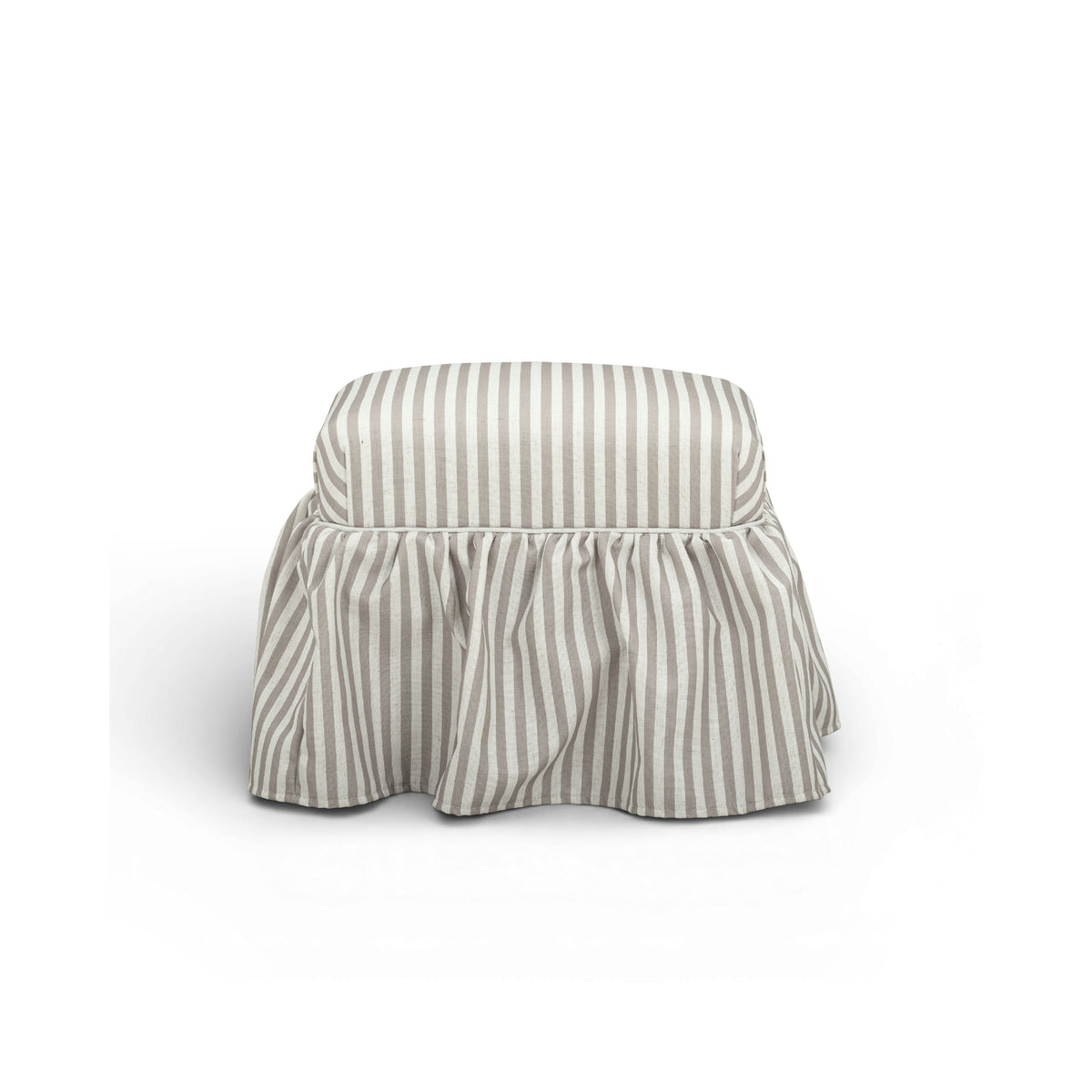 Gertrude Performance Linen Skirted Ottoman
