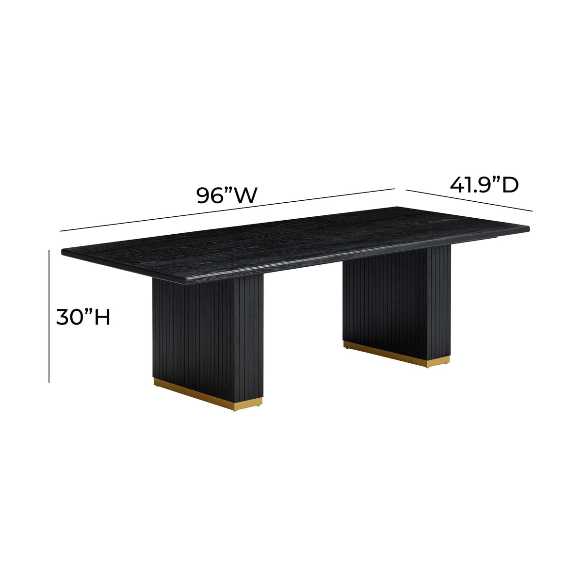 Chelsea Oak Wood Rectangular Dining Table (79"-96")
