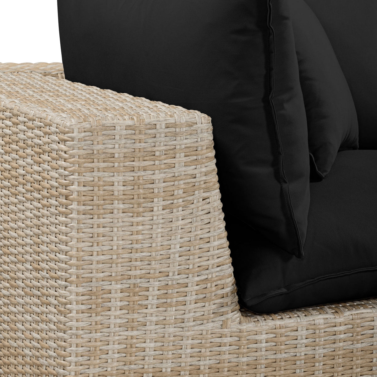 Cali 120" Performance Fabric & Wicker Outdoor Sofa