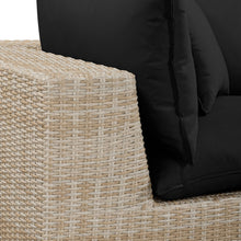 Cali 120" Performance Fabric & Wicker Outdoor Sofa