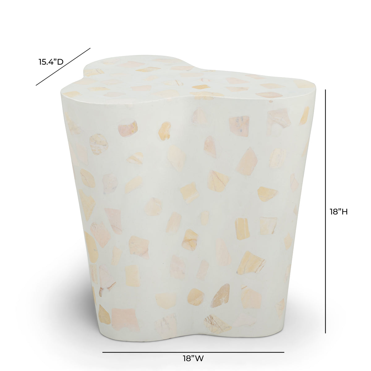 Slab Faux Terrazzo Indoor/Outdoor Side Table