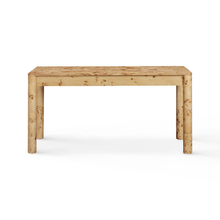 Berri 60" Natural Burl 3-Drawer Work Desk