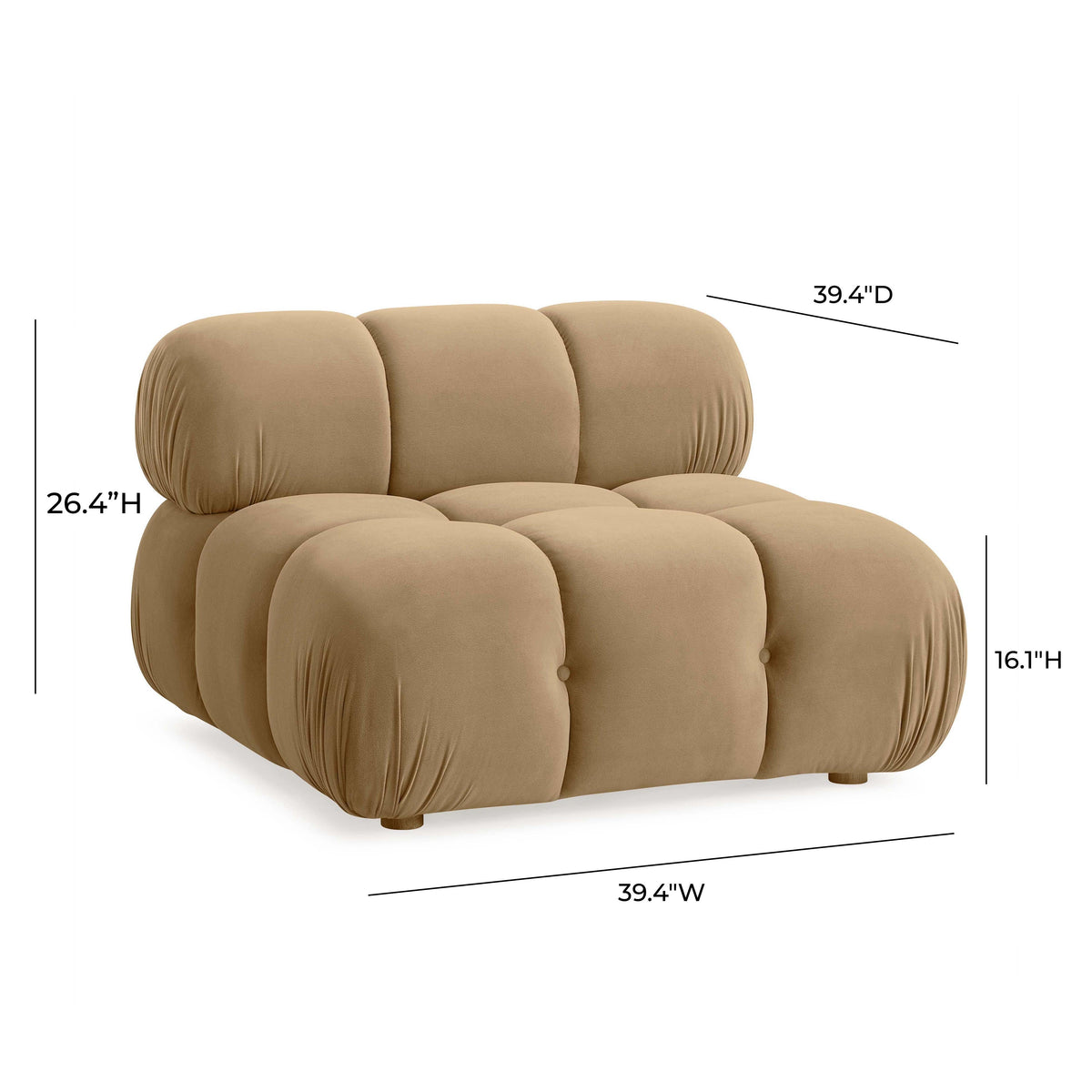 Calliope Performance Modular Armless Chair