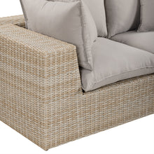 Cali 120" Performance Fabric & Wicker Outdoor Sofa